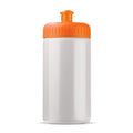 Bottiglia sport classic 500ml White / arancione - personalizzabile con logo