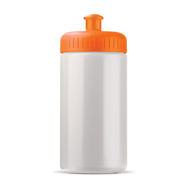 Bottiglia sport classic 500ml White / arancione - personalizzabile con logo