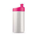 Bottiglia sport Design 500ml Bianco / rosa - personalizzabile con logo