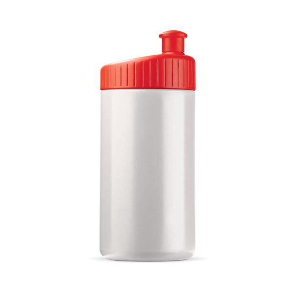 Bottiglia sport Design 500ml Bianco / Rosso - personalizzabile con logo