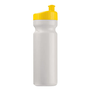 Bottiglia sport Design 750ml Bianco / Giallo - personalizzabile con logo