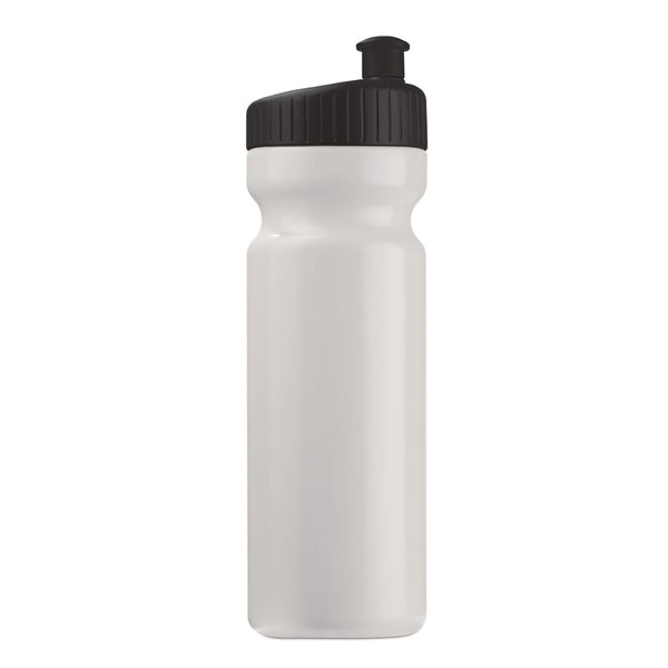 Bottiglia sport Design 750ml Bianco / nero - personalizzabile con logo