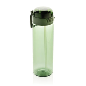 Bottiglia sport SpinLock in rPET RCS 800ML verde - personalizzabile con logo