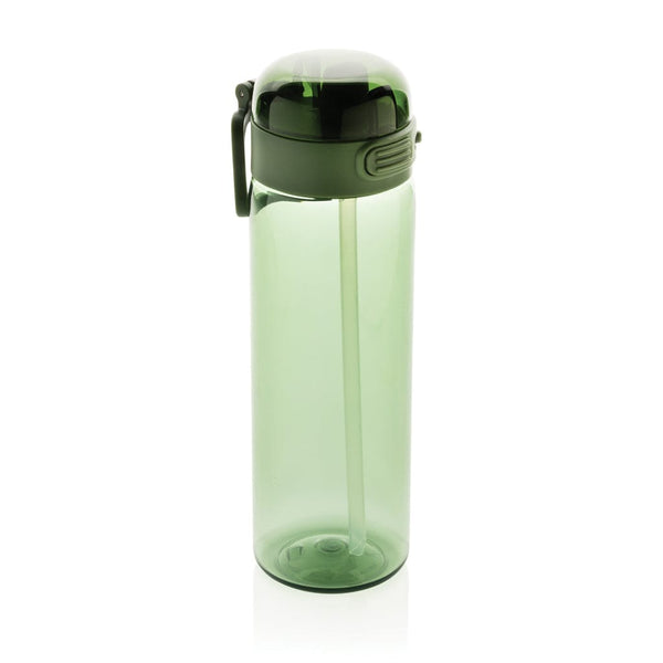 Bottiglia sport SpinLock in rPET RCS 800ML verde - personalizzabile con logo