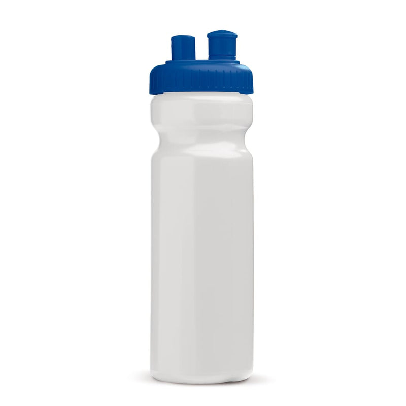 Bottiglia sport vaporizzatore 750ml Bianco / blu navy - personalizzabile con logo