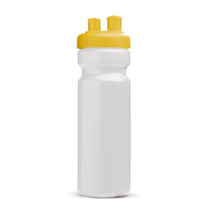Bottiglia sport vaporizzatore 750ml Bianco / Giallo - personalizzabile con logo