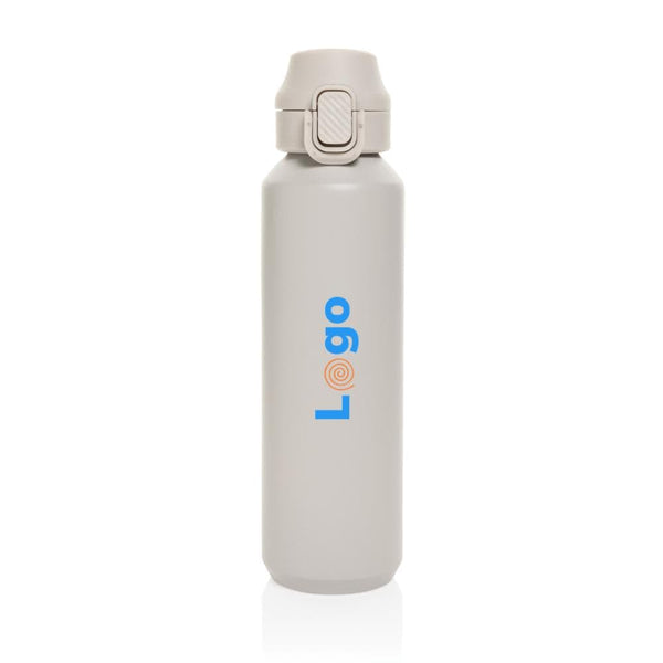 Bottiglia sport Via richiudibile in rAcciaio RCS 600ml - personalizzabile con logo