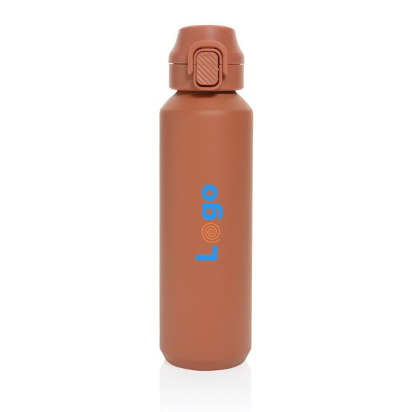 Bottiglia sport Via richiudibile in rAcciaio RCS 600ml - personalizzabile con logo