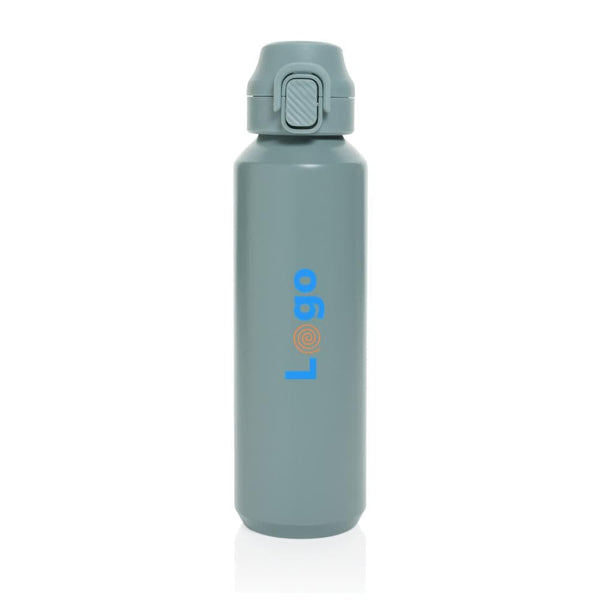 Bottiglia sport Via richiudibile in rAcciaio RCS 600ml - personalizzabile con logo