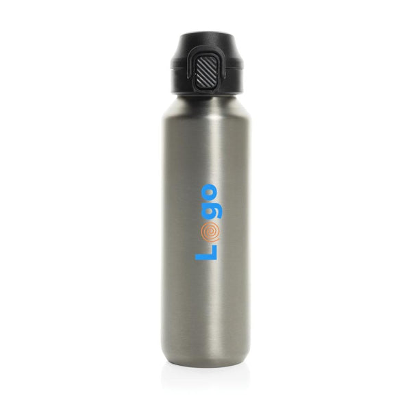Bottiglia sport Via richiudibile in rAcciaio RCS 600ml - personalizzabile con logo