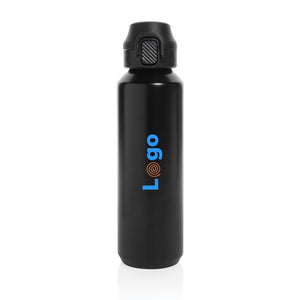 Bottiglia sport Via richiudibile in rAcciaio RCS 600ml - personalizzabile con logo