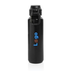 Bottiglia sport Via richiudibile in rAcciaio RCS 600ml - personalizzabile con logo