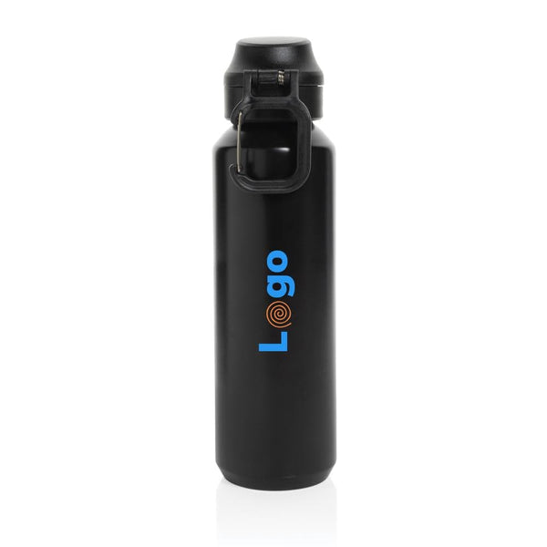 Bottiglia sport Via richiudibile in rAcciaio RCS 600ml - personalizzabile con logo