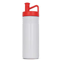Bottiglia sportiva adventure 500ml Bianco / Rosso - personalizzabile con logo