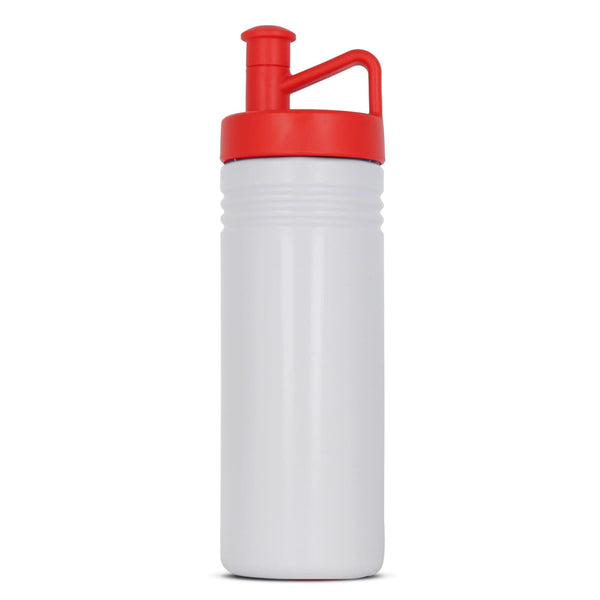 Bottiglia sportiva adventure 500ml Bianco / Rosso - personalizzabile con logo