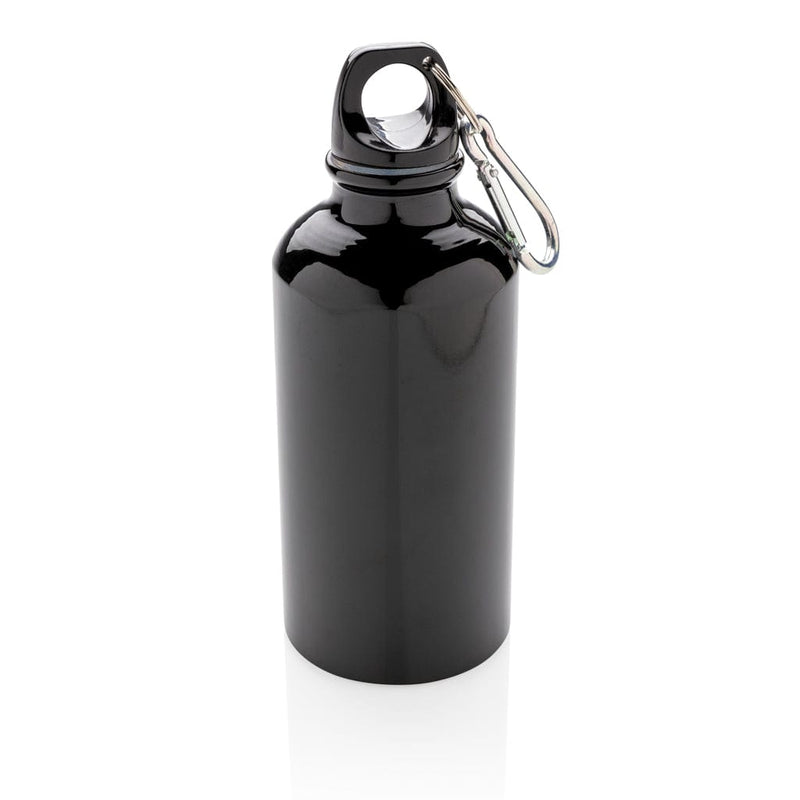 Bottiglia sportiva in alluminio con moschettone 400ml Colore: nero €2.22 - P436.161