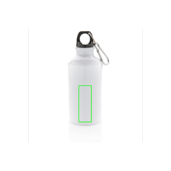 Bottiglia sportiva in alluminio con moschettone 400ml - personalizzabile con logo