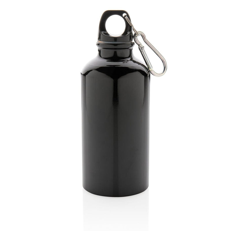 Bottiglia sportiva in alluminio con moschettone 400ml Colore: nero, color argento, bianco, blu, bianco (D#3NUG9FW) €2.22 - P436.161