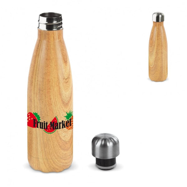 Bottiglia Swing edizione in legno 500ml beige - personalizzabile con logo