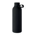 Bottiglia termica 500ml Inox riciclato Nero - personalizzabile con logo