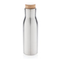 Bottiglia termica Clima con tappo in bambù 500ml grigio - personalizzabile con logo
