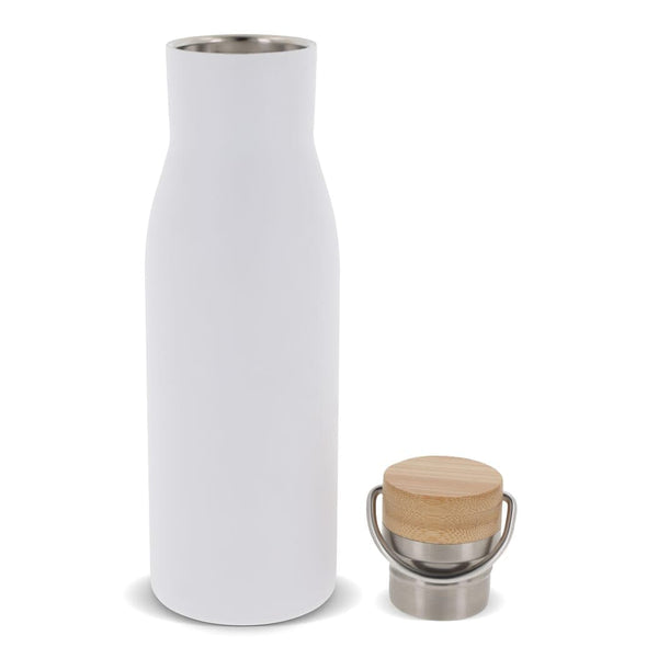 Bottiglia termica con coperchio in bambù 500ml - personalizzabile con logo
