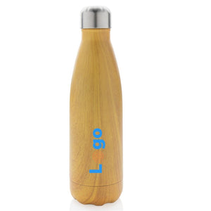 Bottiglia termica con texture wood 500ml - personalizzabile con logo