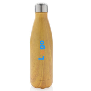 Bottiglia termica con texture wood 500ml - personalizzabile con logo