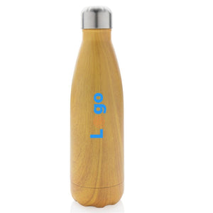 Bottiglia termica con texture wood 500ml - personalizzabile con logo