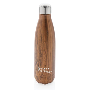 Bottiglia termica con texture wood 500ml - personalizzabile con logo