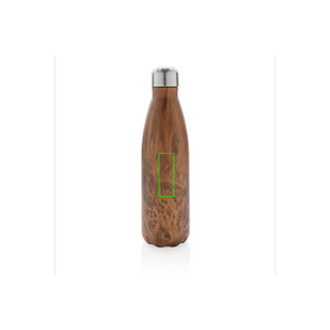 Bottiglia termica con texture wood 500ml - personalizzabile con logo