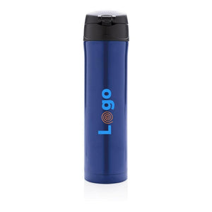 Bottiglia termica easy lock in acciaio riciclato RCS - personalizzabile con logo