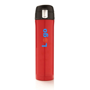 Bottiglia termica easy lock in acciaio riciclato RCS - personalizzabile con logo