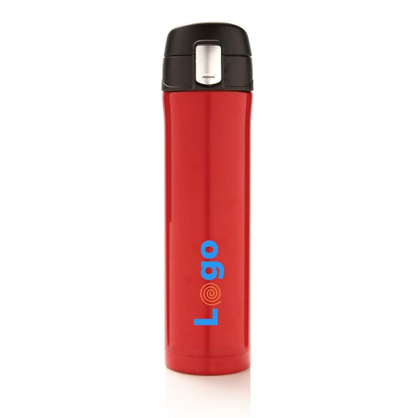 Bottiglia termica easy lock in acciaio riciclato RCS - personalizzabile con logo