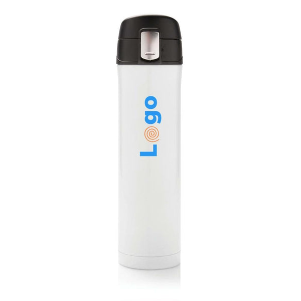 Bottiglia termica easy lock in acciaio riciclato RCS - personalizzabile con logo