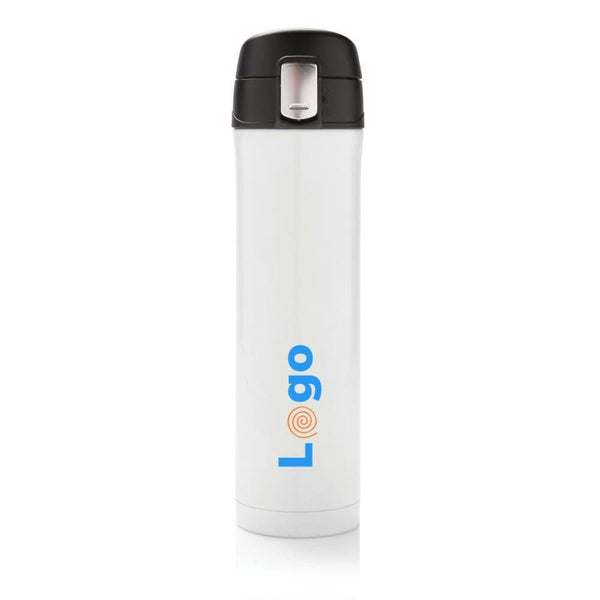 Bottiglia termica easy lock in acciaio riciclato RCS - personalizzabile con logo
