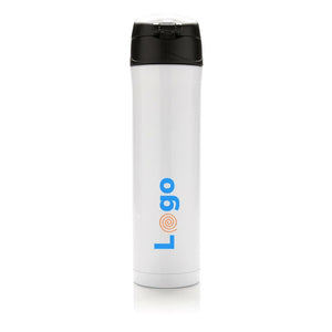Bottiglia termica easy lock in acciaio riciclato RCS - personalizzabile con logo