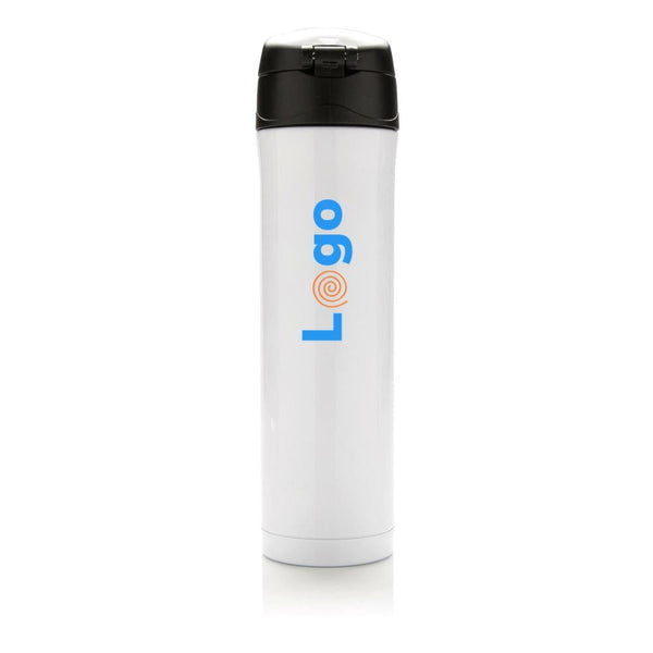 Bottiglia termica easy lock in acciaio riciclato RCS - personalizzabile con logo