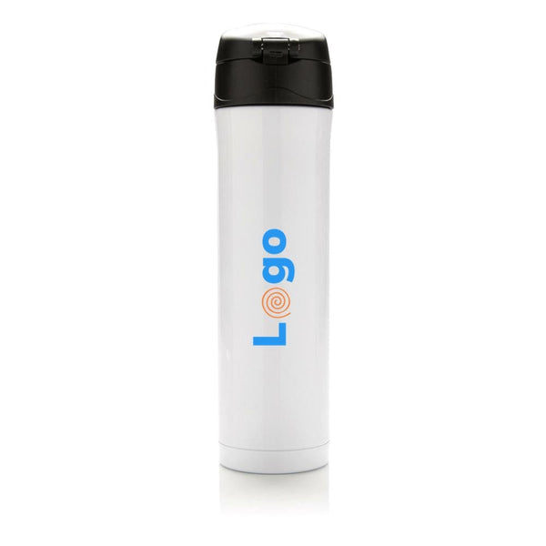 Bottiglia termica easy lock in acciaio riciclato RCS - personalizzabile con logo