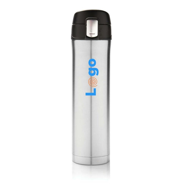 Bottiglia termica easy lock in acciaio riciclato RCS - personalizzabile con logo