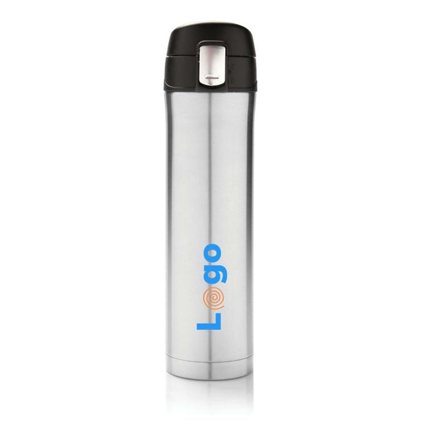 Bottiglia termica easy lock in acciaio riciclato RCS - personalizzabile con logo