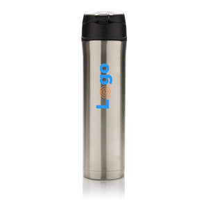 Bottiglia termica easy lock in acciaio riciclato RCS - personalizzabile con logo