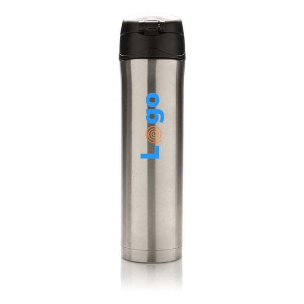 Bottiglia termica easy lock in acciaio riciclato RCS - personalizzabile con logo