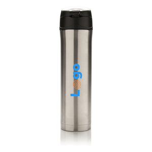 Bottiglia termica easy lock in acciaio riciclato RCS - personalizzabile con logo