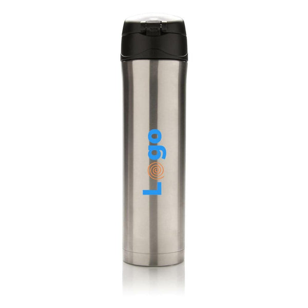 Bottiglia termica easy lock in acciaio riciclato RCS - personalizzabile con logo