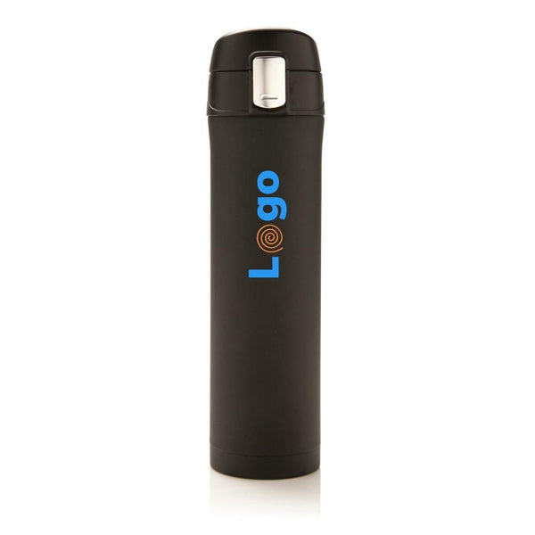 Bottiglia termica easy lock in acciaio riciclato RCS - personalizzabile con logo