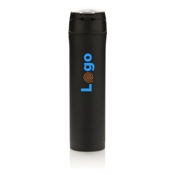Bottiglia termica easy lock in acciaio riciclato RCS - personalizzabile con logo