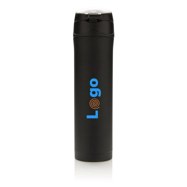 Bottiglia termica easy lock in acciaio riciclato RCS - personalizzabile con logo