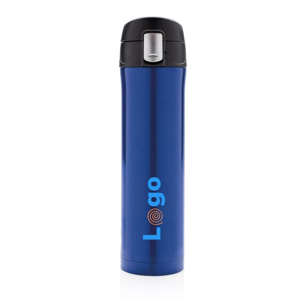 Bottiglia termica easy lock in acciaio riciclato RCS - personalizzabile con logo
