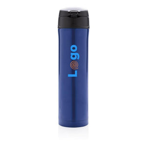 Bottiglia termica easy lock in acciaio riciclato RCS - personalizzabile con logo